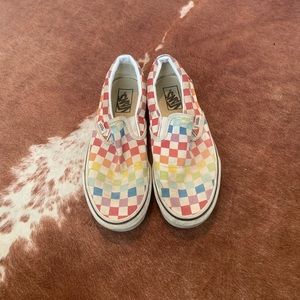 Rainbow Checkered Vans